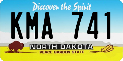 ND license plate KMA741