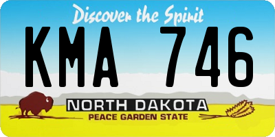 ND license plate KMA746