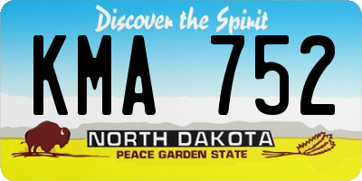 ND license plate KMA752