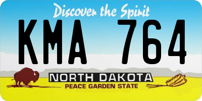 ND license plate KMA764