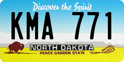 ND license plate KMA771