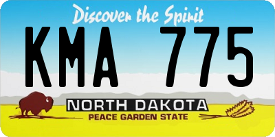 ND license plate KMA775