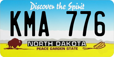 ND license plate KMA776