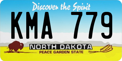 ND license plate KMA779