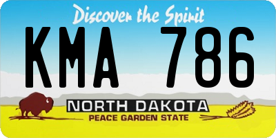 ND license plate KMA786