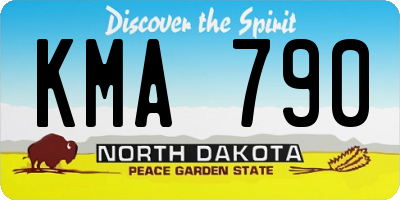 ND license plate KMA790
