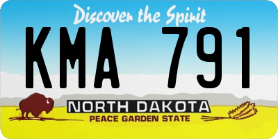 ND license plate KMA791