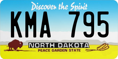 ND license plate KMA795