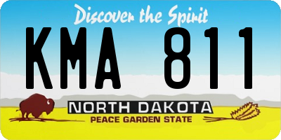 ND license plate KMA811