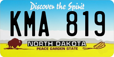 ND license plate KMA819