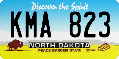 ND license plate KMA823