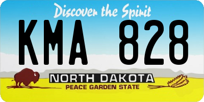 ND license plate KMA828