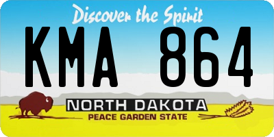 ND license plate KMA864