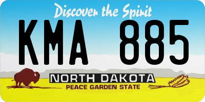 ND license plate KMA885