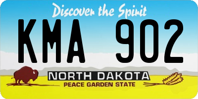 ND license plate KMA902