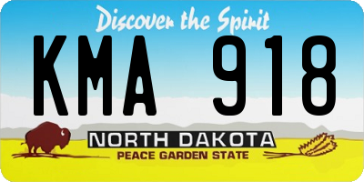 ND license plate KMA918