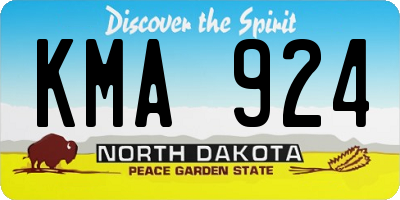 ND license plate KMA924