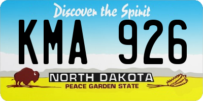 ND license plate KMA926
