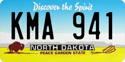 ND license plate KMA941
