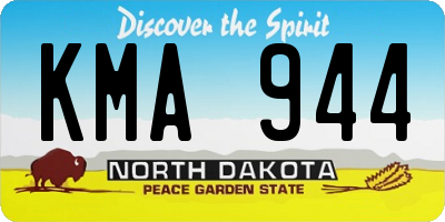 ND license plate KMA944