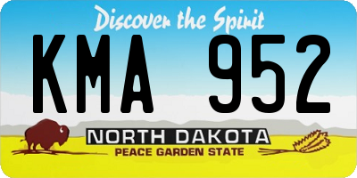 ND license plate KMA952