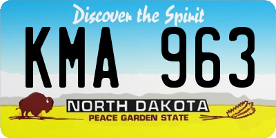 ND license plate KMA963