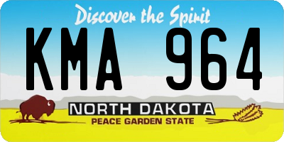 ND license plate KMA964