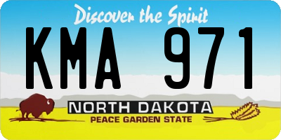 ND license plate KMA971