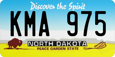 ND license plate KMA975