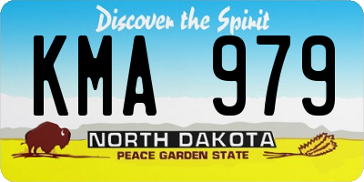 ND license plate KMA979