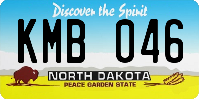 ND license plate KMB046