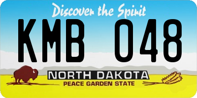 ND license plate KMB048