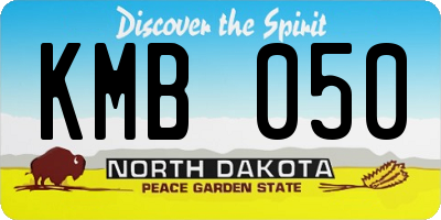 ND license plate KMB050