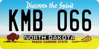 ND license plate KMB066