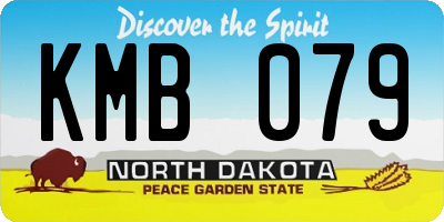 ND license plate KMB079