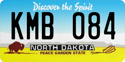 ND license plate KMB084