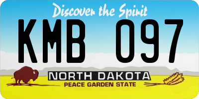 ND license plate KMB097
