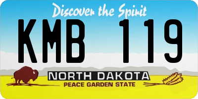 ND license plate KMB119