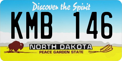 ND license plate KMB146