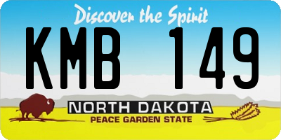 ND license plate KMB149