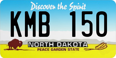 ND license plate KMB150