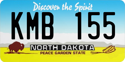 ND license plate KMB155