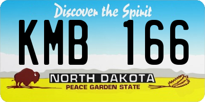 ND license plate KMB166
