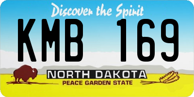 ND license plate KMB169
