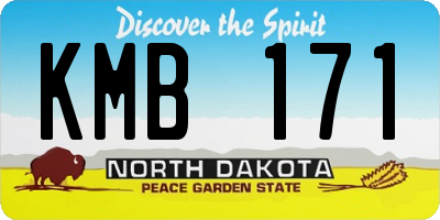 ND license plate KMB171