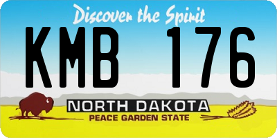 ND license plate KMB176