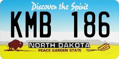 ND license plate KMB186