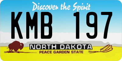 ND license plate KMB197