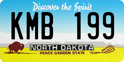 ND license plate KMB199