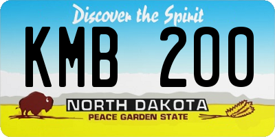 ND license plate KMB200
